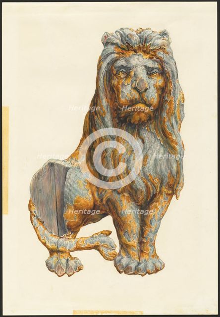 Lion, c. 1939. Creator: Katharine Merrill.
