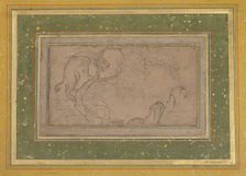 Lion (Chi'lin) in a Landscape, late 16th century. Creator: Unknown