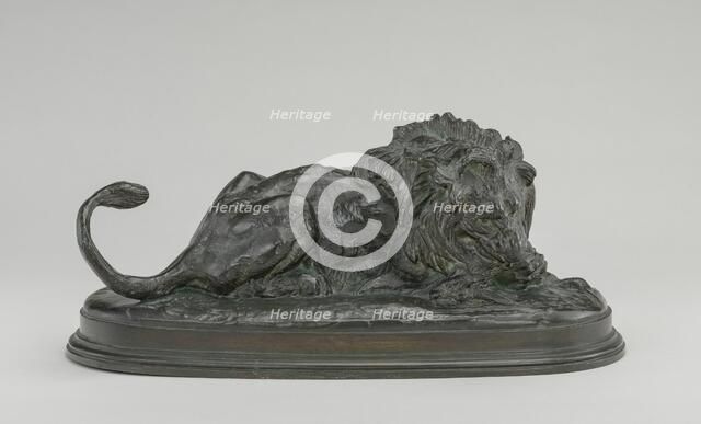 Lion Devouring a Doe, model 1837, cast by 1873. Creator: Antoine-Louis Barye.