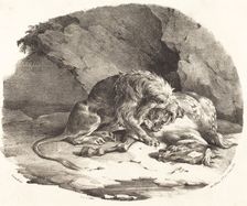 Lion Devouring a Horse, 1823. Creator: Theodore Gericault