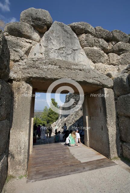Lion Gate, Mycenae, Greece. Artist: Samuel Magal