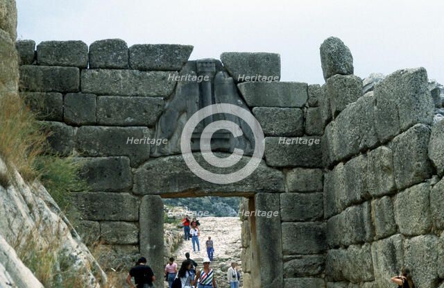Lion Gate, Mycenae, Greece, c1250 BC. Artist: Unknown