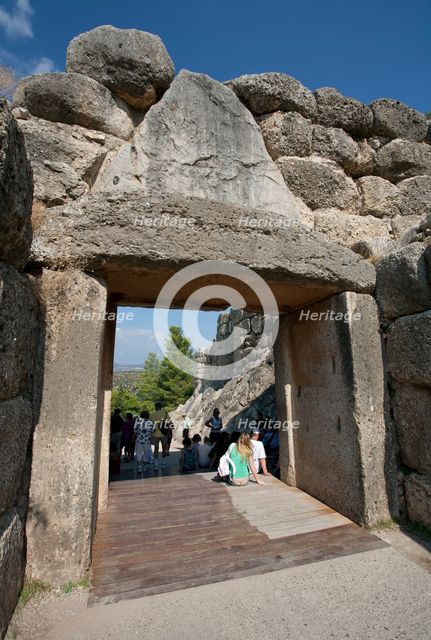 Lion Gate, Mycenae, Greece. Creator: Samuel Magal.