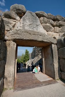 Lion Gate, Mycenae, Greece. Creator: Samuel Magal