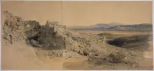 Lion gate in Mycenae, 1834. Creator: Carl Rottmann