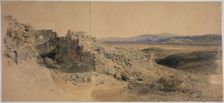 Lion gate in Mycenae, 1834. Creator: Carl Rottmann