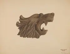 Lion Head, c. 1939. Creator: Clements Clayton