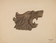 Lion Head, c. 1939. Creator: Clements Clayton