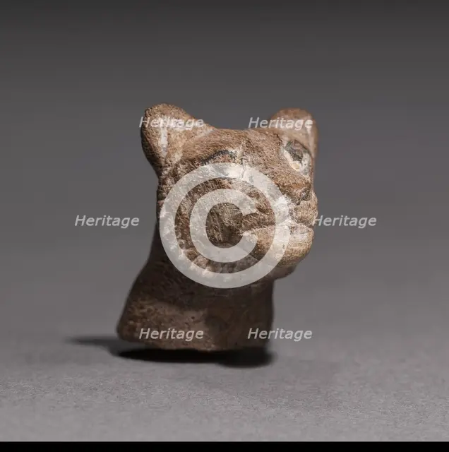 Lion Head, perhaps a Steering Oar Butt, 2040-1648 BC. Creator: Unknown.