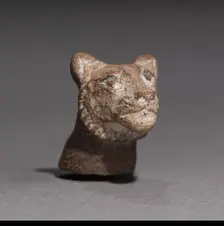 Lion Head, perhaps a Steering Oar Butt, 2040-1648 BC. Creator: Unknown