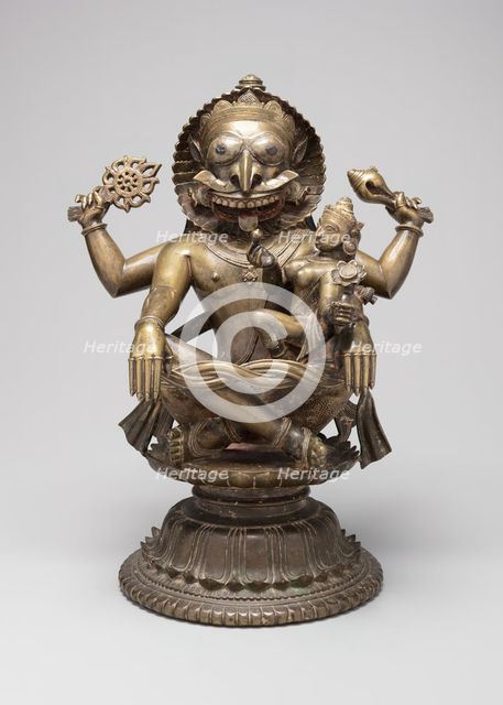 Lion-Headed Incarnation of God Vishnu (Narasimha), c. 15th century. Creator: Unknown.