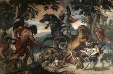 Lion Hunting, 1660. Creator: Abraham Jansz van Diepenbeeck