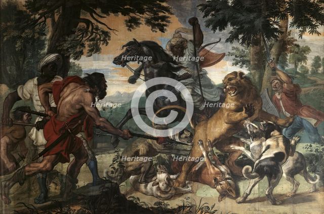 Lion Hunting, 1660. Creator: Abraham Jansz van Diepenbeeck.