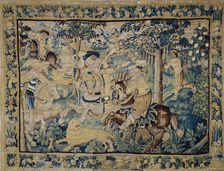 Lion Hunting. Tapestry, 17th century. Creator: Anonymous master