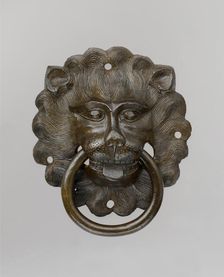 Lion mask door pull, German, ca. 1425-50. Creator: Unknown