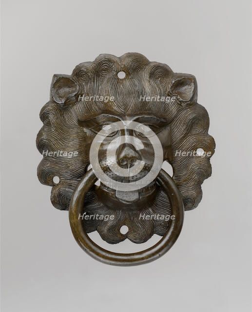 Lion mask door pull, German, ca. 1425-50. Creator: Unknown.