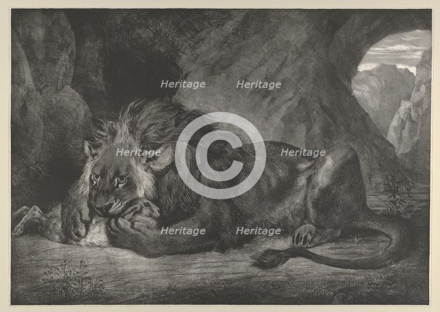 Lion of the Atlas Mountains, 1829-30., 1829-30. Creator: Eugene Delacroix.