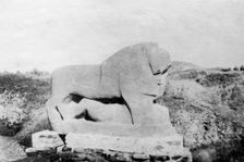 Lion of Babylon statue, Babylon, Babil, Mesopotamia, 1918