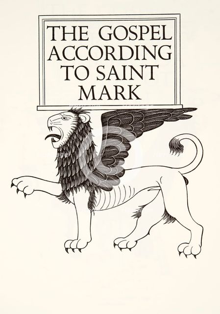 Lion of St Mark, 1931, (wood engraving).