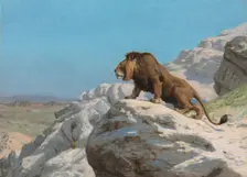 Lion on the Watch, c. 1885. Creator: Jean-Léon Gérôme (French, 1824-1904)