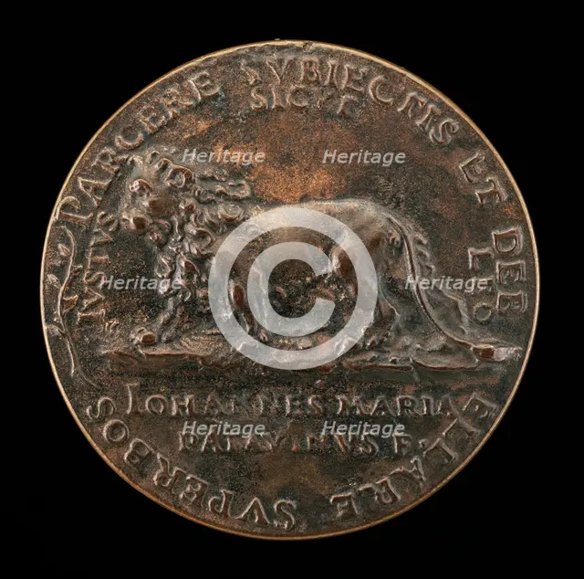 Lion [reverse], 1532. Creator: Giovanni Maria Mosca.