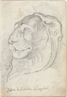 Lion's Head from the Capitoline Staircase, 1752/1756. Creator: Augustin Pajou