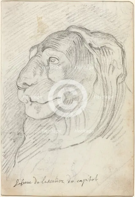 Lion's Head from the Capitoline Staircase, 1752/1756. Creator: Augustin Pajou.