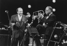 Lionel Hampton and Clark Terry, Lionel Hampton's Golden Men of Jazz, North Sea Jazz Festival, 1994. Creator: Brian Foskett