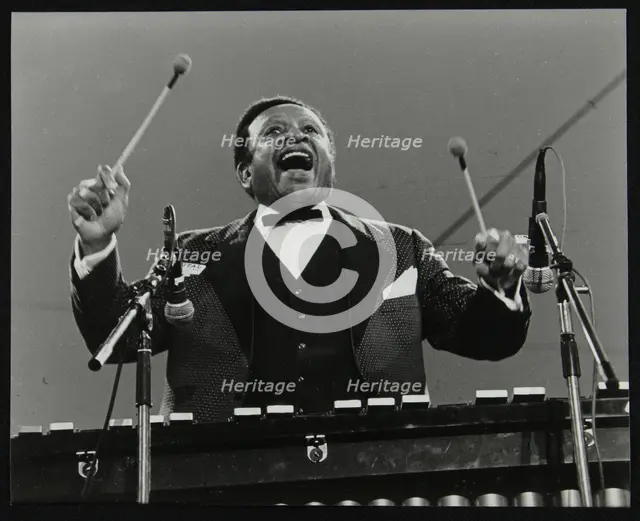 Lionel Hampton on the vibraphone, Knebworth, Hertfordshire, July 1982. Creator: Denis Williams.