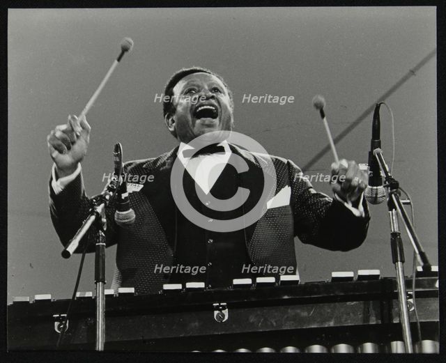 Lionel Hampton on the vibraphone, Knebworth, Hertfordshire, July 1982. Creator: Denis Williams.