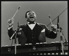 Lionel Hampton on the vibraphone, Knebworth, Hertfordshire, July 1982. Creator: Denis Williams