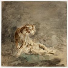 Lioness with her Family, n.d. Creator: Sawrey Gilpin