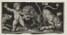 Lions Attacking Children, 1594. Creator: Nicolaes de Bruyn (Netherlandish, 1571-1656); A. van Londerseel