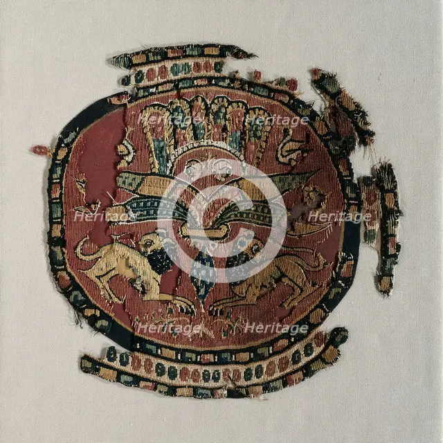 Lions from a Tunic, c. 800's. Creator: Unknown.