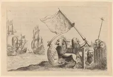 Lions Protecting the Garden of the United Provinces, 1634. Creator: Willem Basse