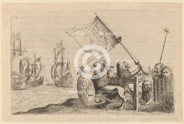 Lions Protecting the Garden of the United Provinces, 1634. Creator: Willem Basse.