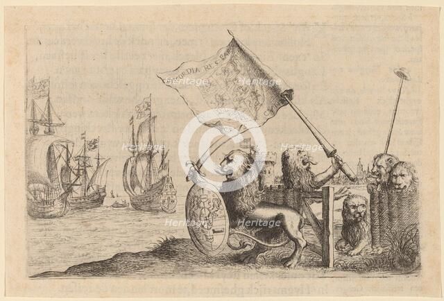 Lions Protecting the Garden of the United Provinces, 1634. Creator: Willem Basse.