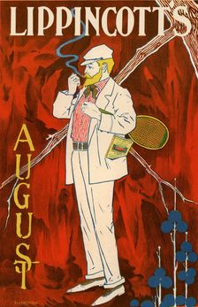 Lippincott's August (Poster), 1895. Artist: Carqueville, William L. (1871-1946)