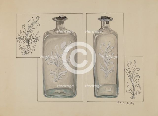 Liquor Bottle, c. 1936. Creator: Gertrude Lemberg.