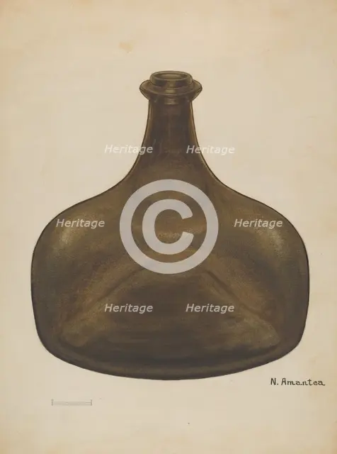 Liquor Bottle, c. 1936. Creator: Nicholas Amantea.