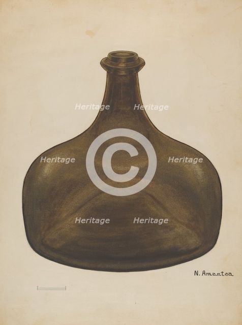 Liquor Bottle, c. 1936. Creator: Nicholas Amantea.