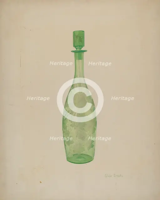 Liquor Bottle, c. 1939. Creator: Adele Brooks.