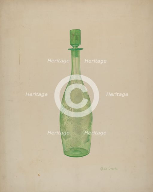 Liquor Bottle, c. 1939. Creator: Adele Brooks.