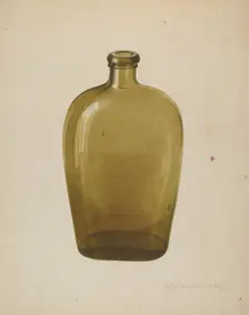 Liquor Flask, 1935/1942. Creator: Merkley, Arthur G.