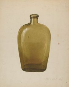 Liquor Flask, 1935/1942. Creator: Merkley, Arthur G.