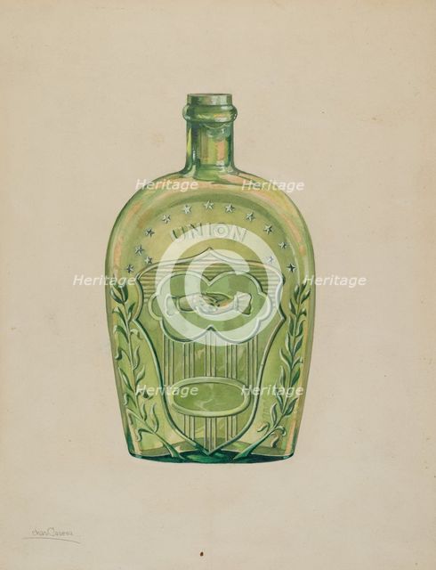 Liquor Flask, 1935/1942. Creator: Charles Caseau.
