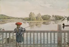 Lisbeth Angling. From A Home (26 watercolours). Creator: Carl Larsson