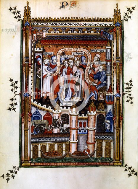 Lisbius proclaims himself a disciple of Christ, 1317. Artist: Unknown