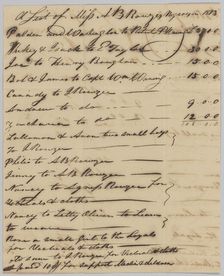 List of enslaved persons hired out by AB Rouzee for the year 1813, 1813. Creator: Unknown