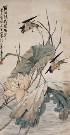 Listening to Rain After the Lotus Has Withered, 1938. Creator: Wang Yiting